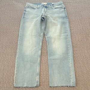 Banana Republic Mid Rise Slim Fit Raw Hem Jeans